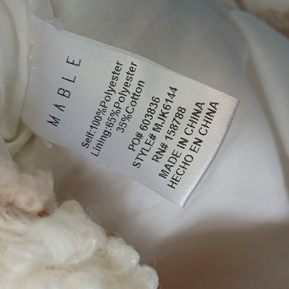 Mable Anthropologie Plaid Sherpa Barn Button Down Jacket Pink Cream Medium - Picture 8 of 9